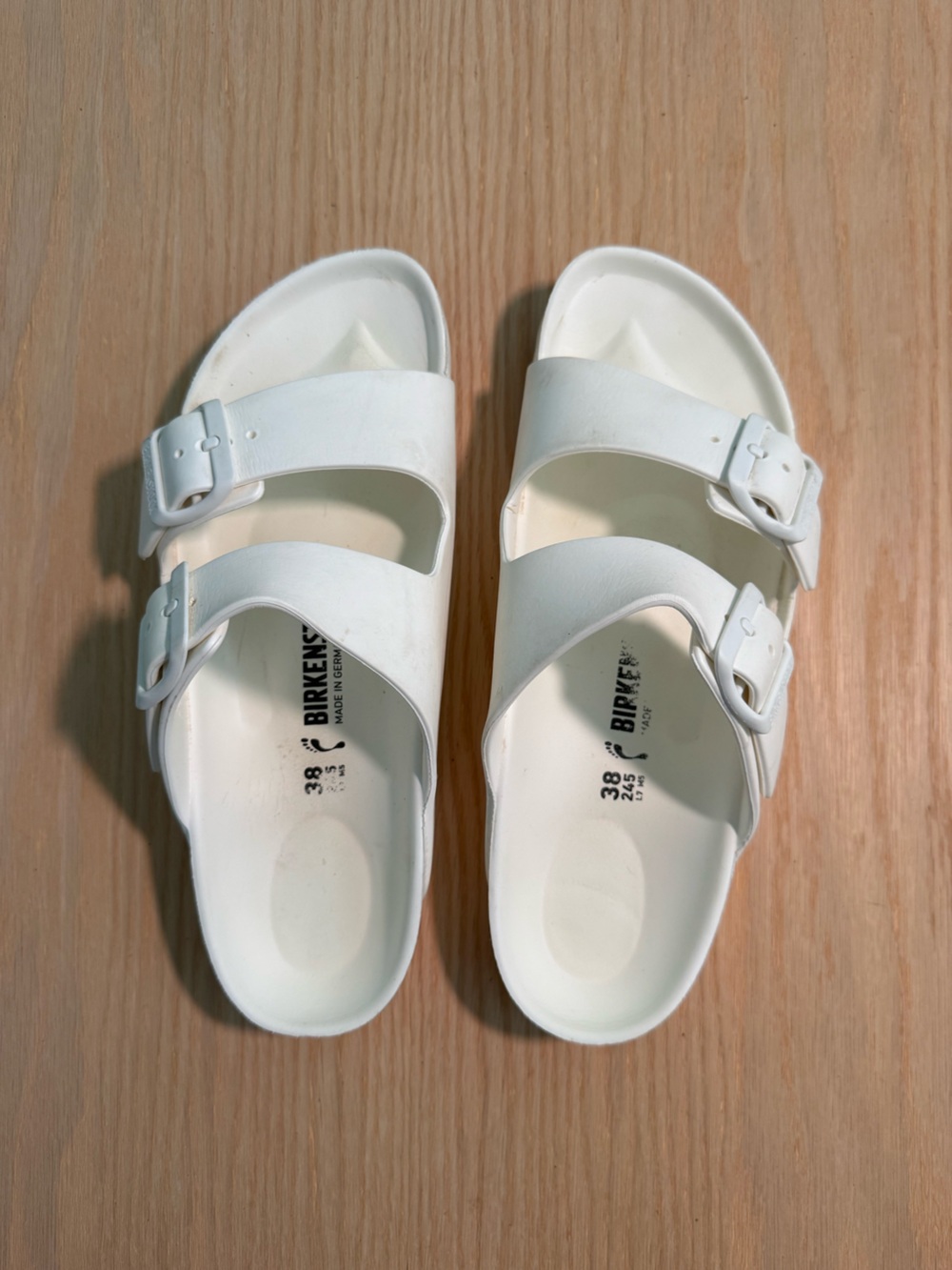 Birkenstock Women’s White Double Strap EVA Slide Sandals